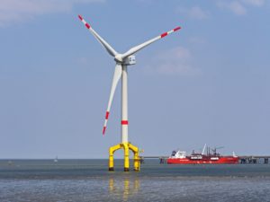 Pinwheel Labyrinth in the form of an offshore wind turbine