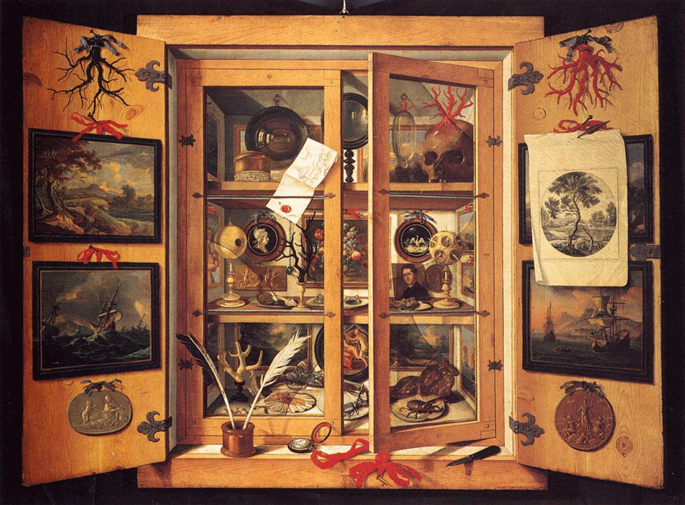 Domenico Remp's 1690 painting of a Cabinet of Curiosities