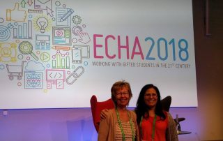 Julie Taplin and Andrea Anguera at ECHA Dublin 2018