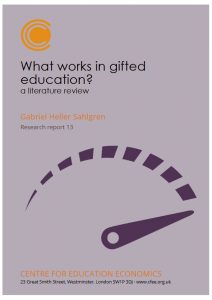 What Works in Gifted Education - CFEE Report