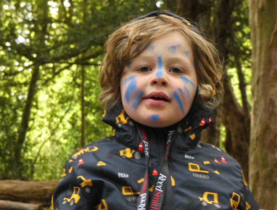 Young child with wode facepaint at the PPUK Be Curious Weekend