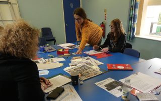 Potential Plus UK members taking part in a journalism workshop