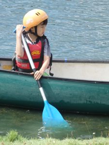 boy canoeing