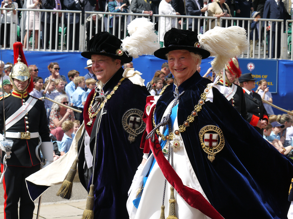 The Marquess of Salisbury and Lady Mary Peters at the Garter Day Ceremony 2019