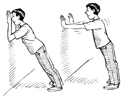 Graphic of a person pushing against a wall