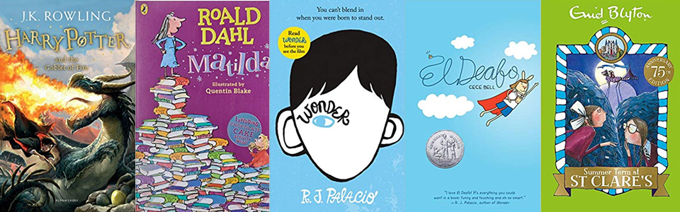 Book covers from the summer reading challenge