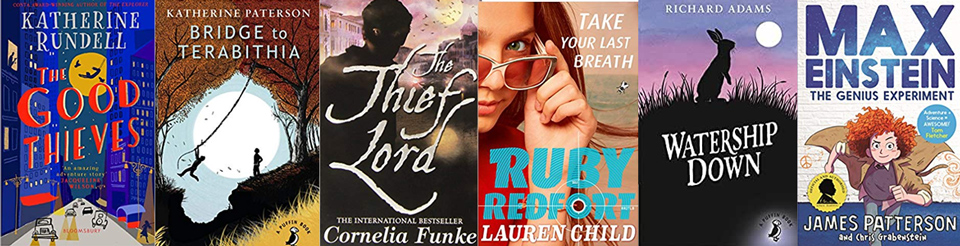 covers for books reviewed for summer reading challenge