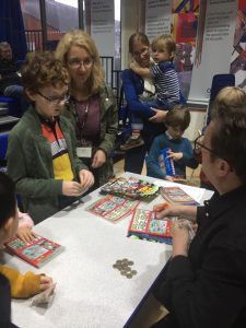 Paul Cookson signing books at Potential Plus UK's BIG Family Weekend, 2019