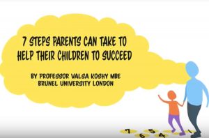 graphic entitled 7 steps parents can take to help their children to succeed
