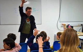 Paul Cookson leading an active poetry session at Potential Plus UK's BIG Family Weekend, 2019