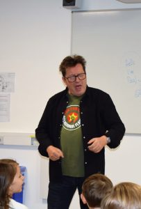 Paul Cookson leading a fun with words session Potential Plus UK's BIG Family Weekend, 2019