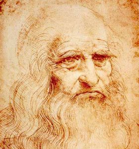 Drawing of Leonardo da Vinci