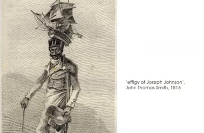 Pencil drawing effigy of Joseph Johnson