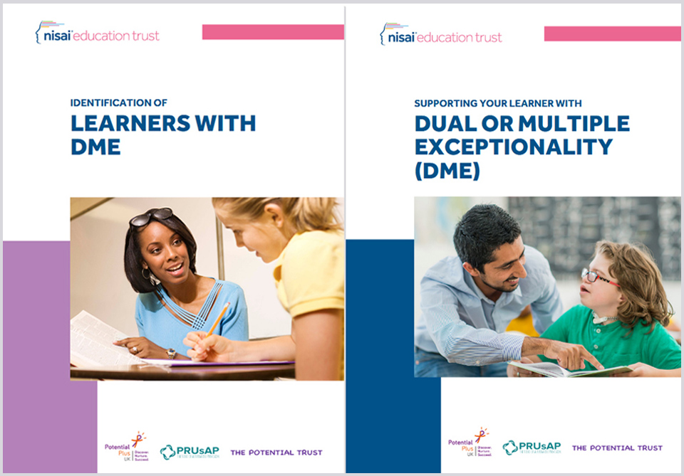 Booklet covers for two DME identification and support for learners booklets
