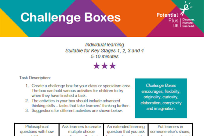 Challenge Choices Challenge Boxes