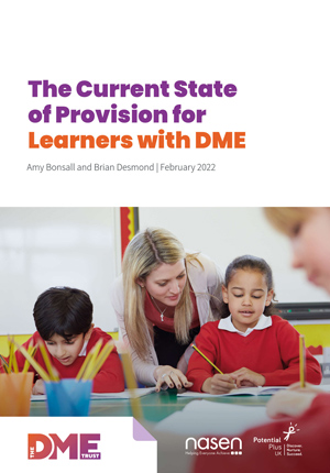 front cover of report current state of provision for learners with dme