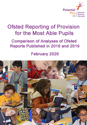 front cover Ofsted Reporting of Provision for Most Able Pupils