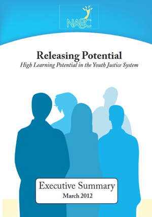 front cover report releasing potential: high learning potential in the youth justice system (2012)