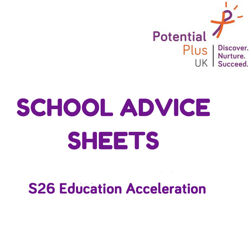 Front cover advice sheet s26 Educational Acceleration